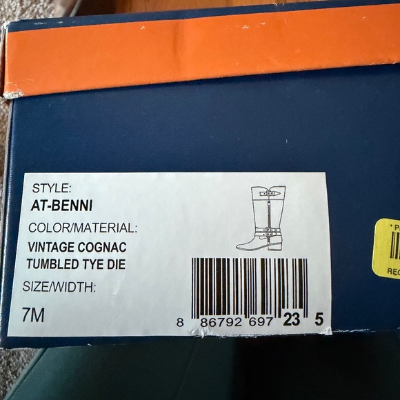 Arturo Chiang Benni Vintage Cognac/Tumbled Tye Die Riding Boots - Picture 6 of 7